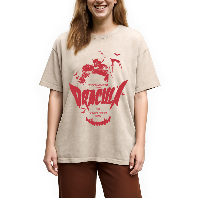 Dracula Horror Washed T-Shirt