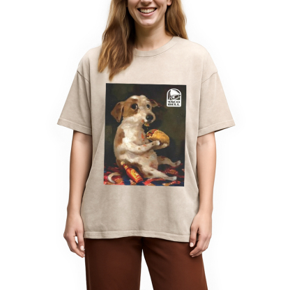 Dog Chill With Taco Bell Vintage Washed T-Shirt