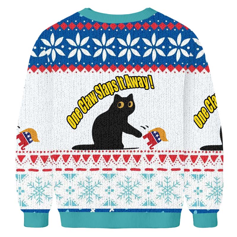 Baddieca Gently Pat Christmas Ugly Sweatshirt