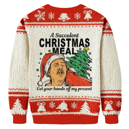 Baddiecat A Succulent Meal Christmas Ugly Sweatshirt