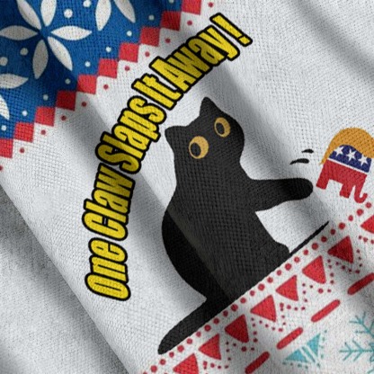 Baddieca Gently Pat Christmas Ugly Sweatshirt