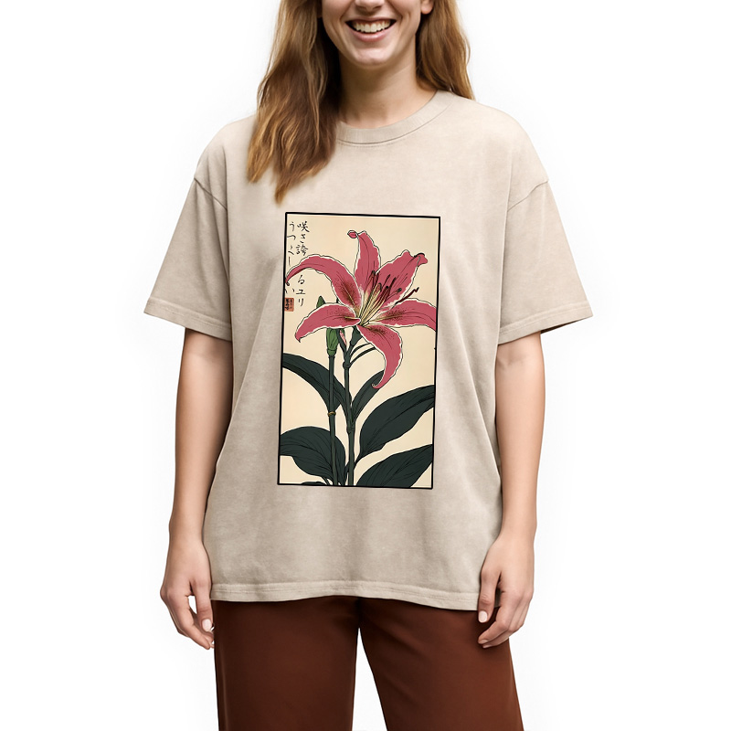 Retro Lily Washed T-Shirt