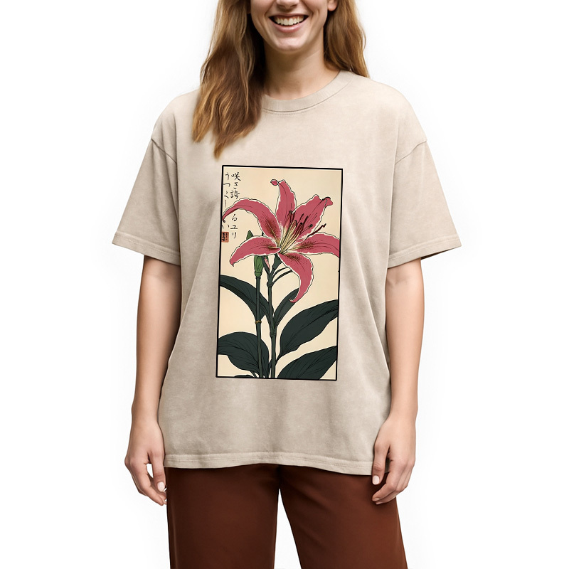 Retro Lily Washed T-Shirt