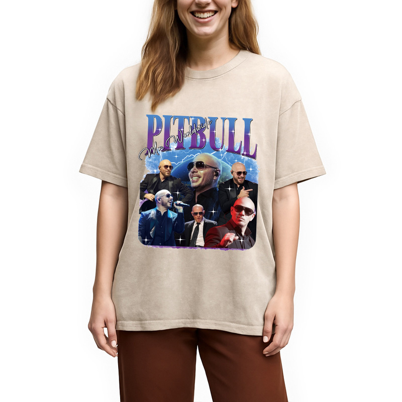 Pitbull Mr.Worlwide Retro Washed T-Shirt