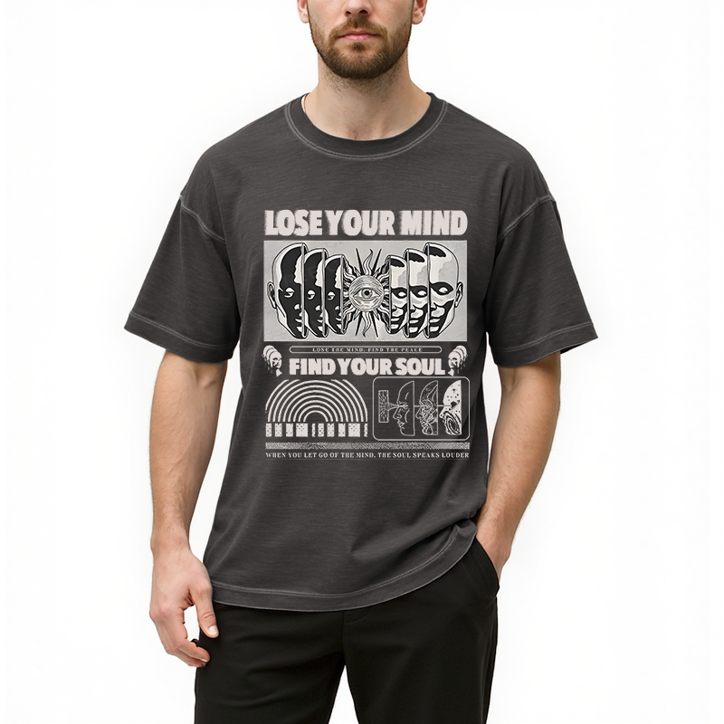 Lose Mind Find Soul Gradient Washed T-Shirt