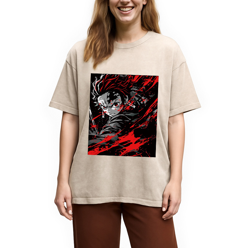 Demon Slayer Daring Duels Washed T-Shirt
