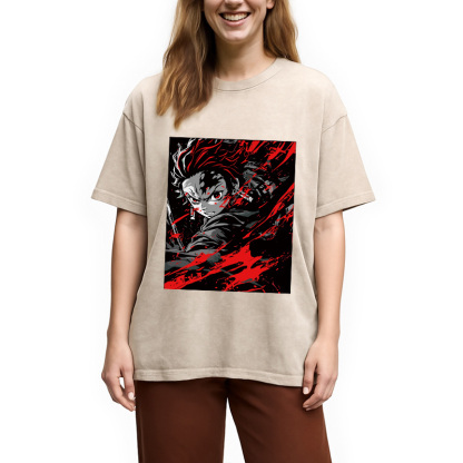 Demon Slayer Daring Duels Washed T-Shirt