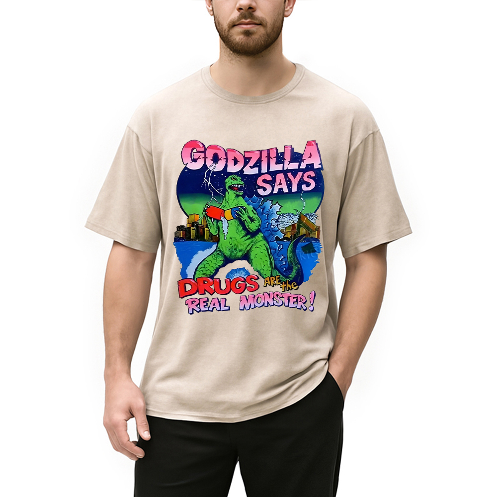 Godzilla Says Washed T-Shirt