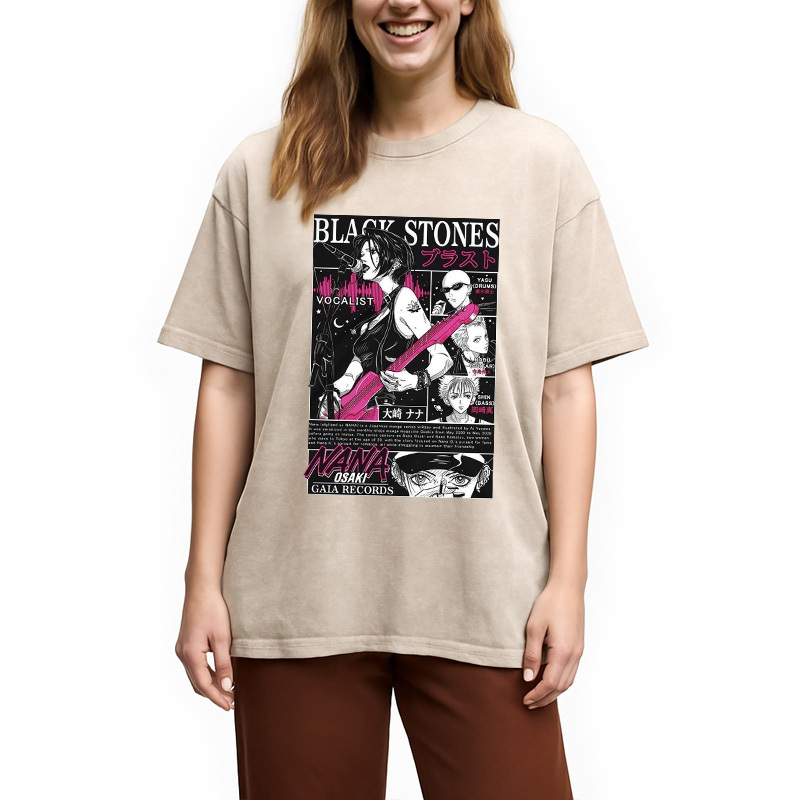 Black Stone Washed T-Shirt
