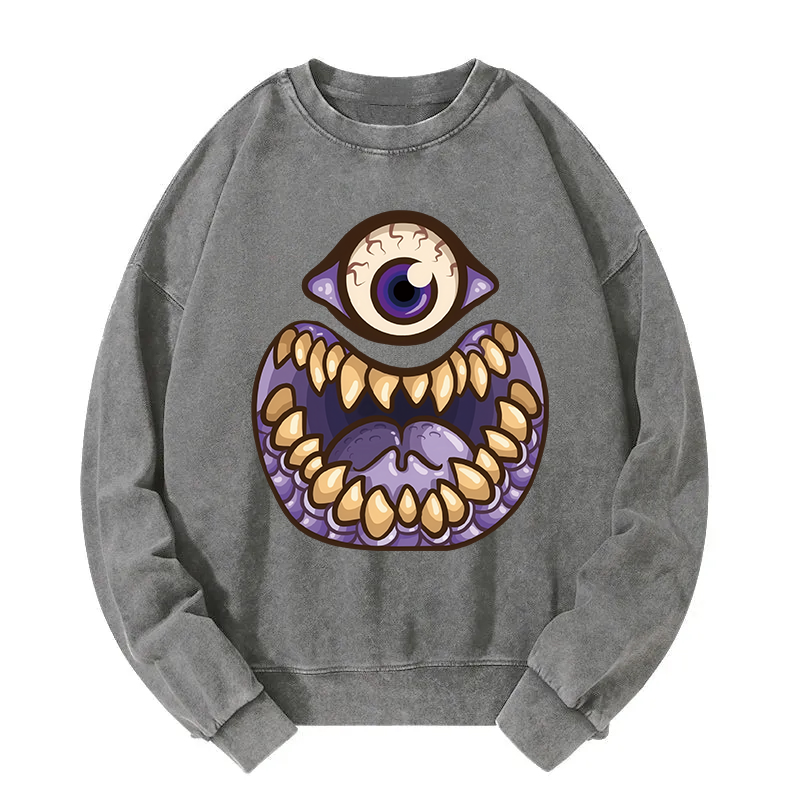One-Eyed People Eater Washed Sweatshirt