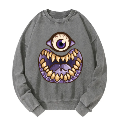One-Eyed People Eater Washed Sweatshirt