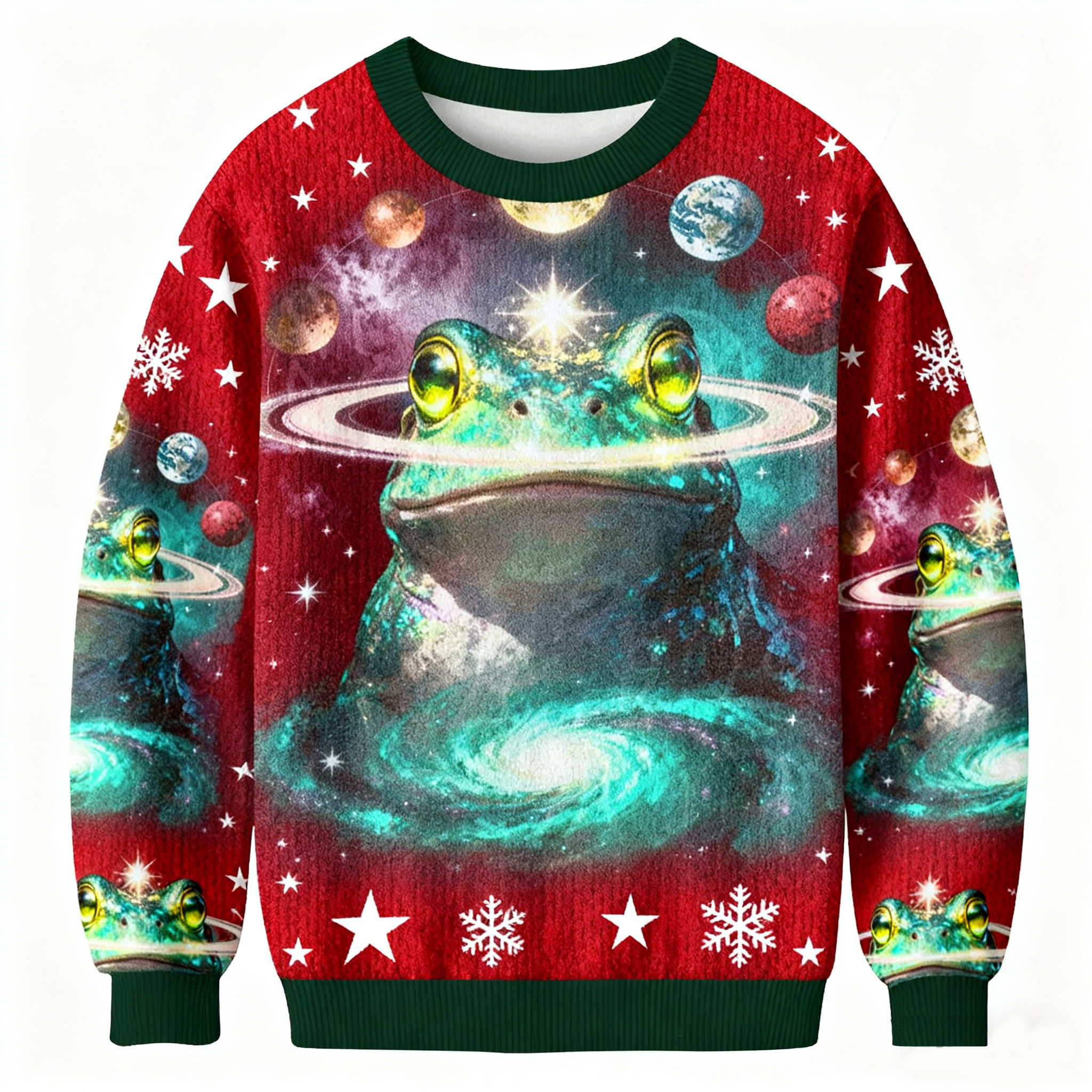 Psychedelic Cosmic Frog Ugly Sweatshirt