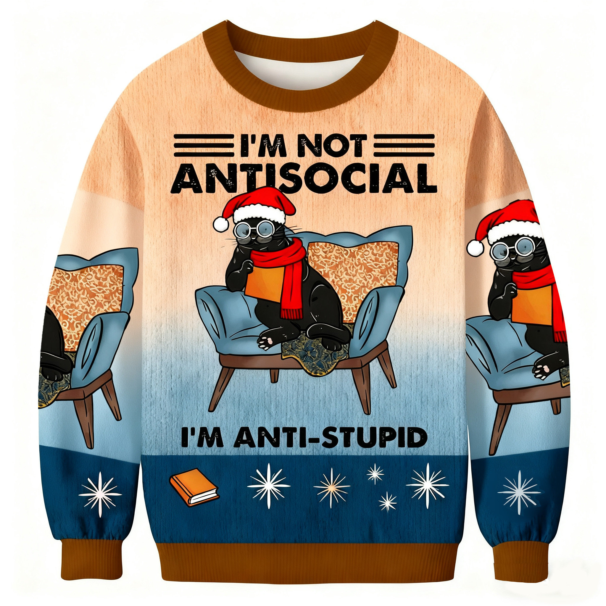 I'm Not Antisocial Meme Ugly Sweatshirt