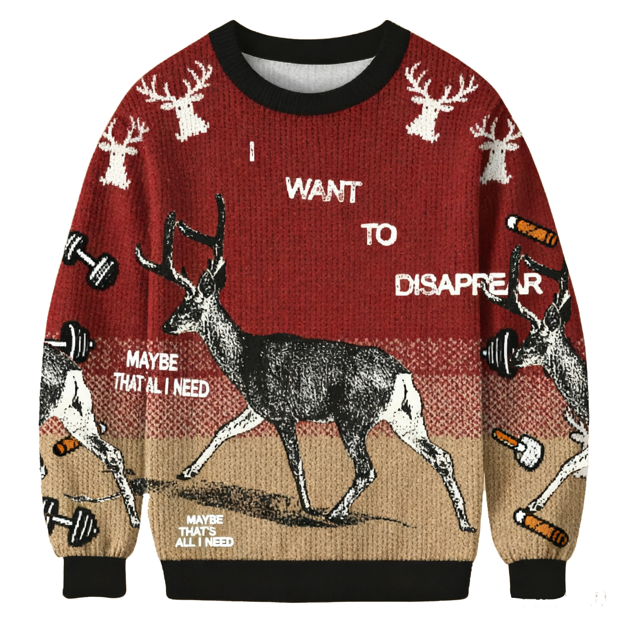 I Want To Transform Into A Deer Ugly Sweatshirt