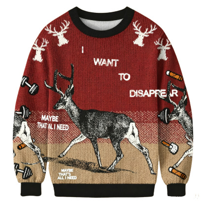 I Want To Transform Into A Deer Ugly Sweatshirt
