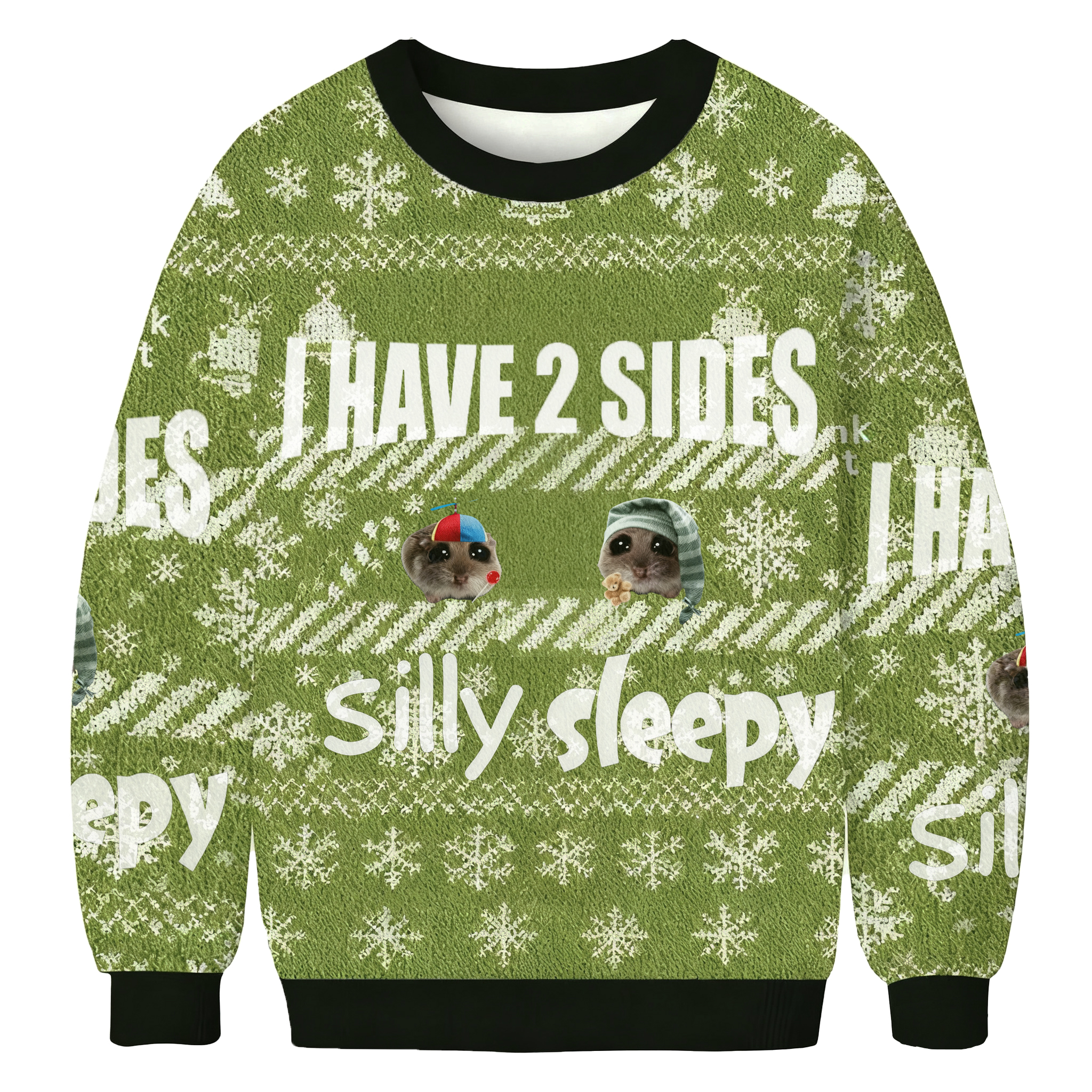 I Have 2 Sides Ssilly Sleepy Ugly Sweatshirt