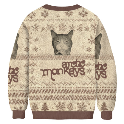 Arctic Monkeys Cat Meme With Cigarette Ugly Sweatshirt