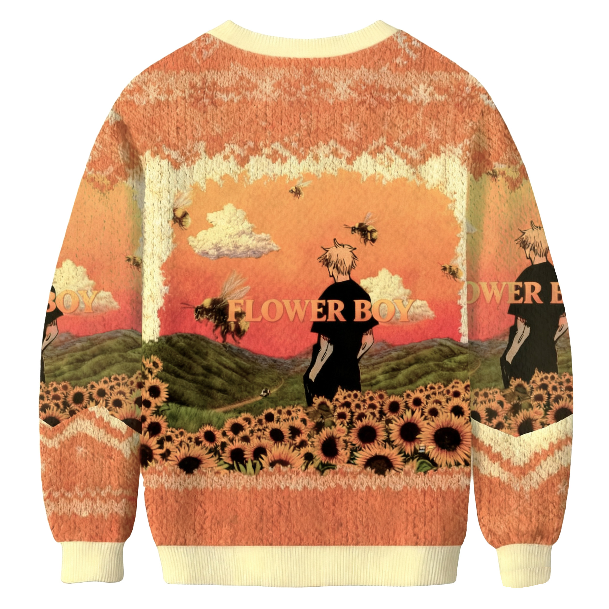 Bees And Orange Sky Ugly Sweatshirt