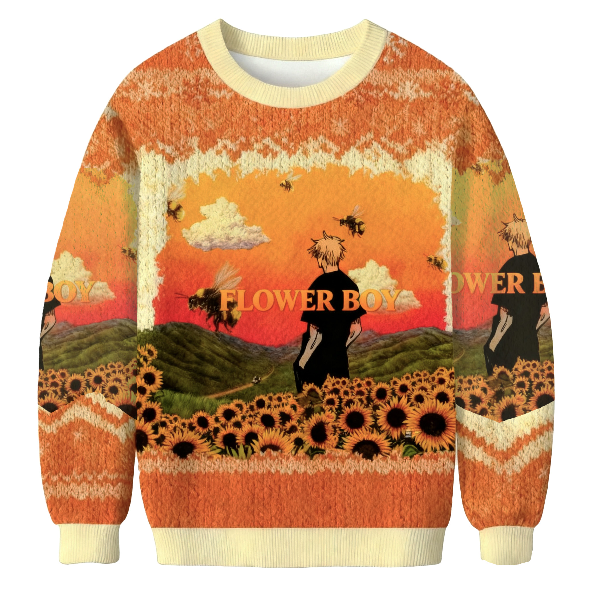 Bees And Orange Sky Ugly Sweatshirt