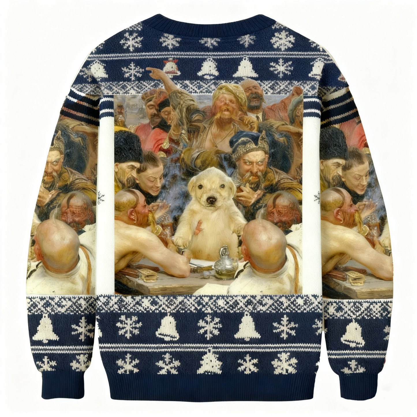 Puppy In The Middle Of A Medieval Group Scene Ugly Sweatshirt