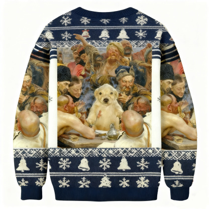 Puppy In The Middle Of A Medieval Group Scene Ugly Sweatshirt