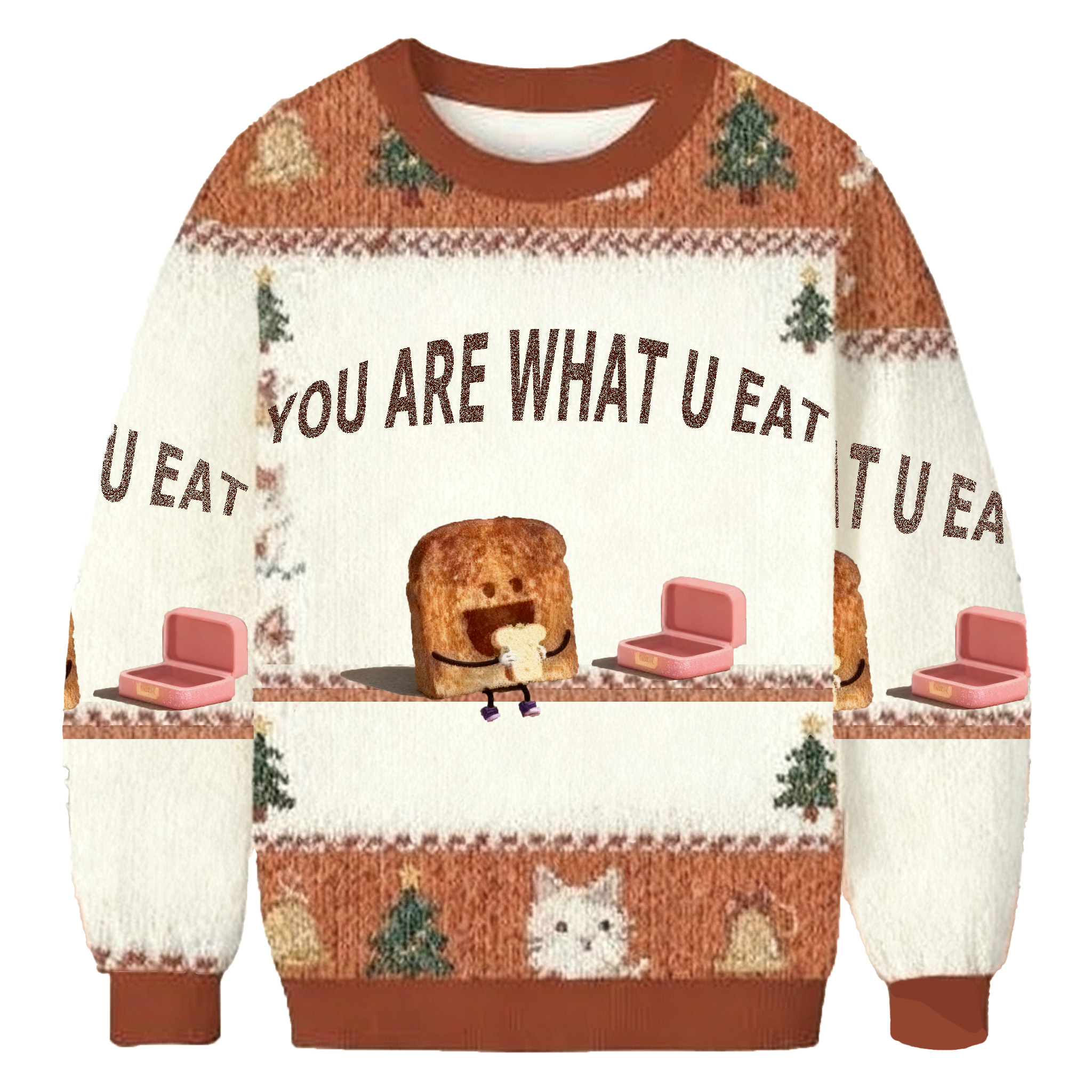 You Are What You Eat Funny Meme Ugly Sweatshirt