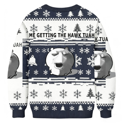 Me Getting The HAWK TUAH Funny Meme Ugly Sweatshirt