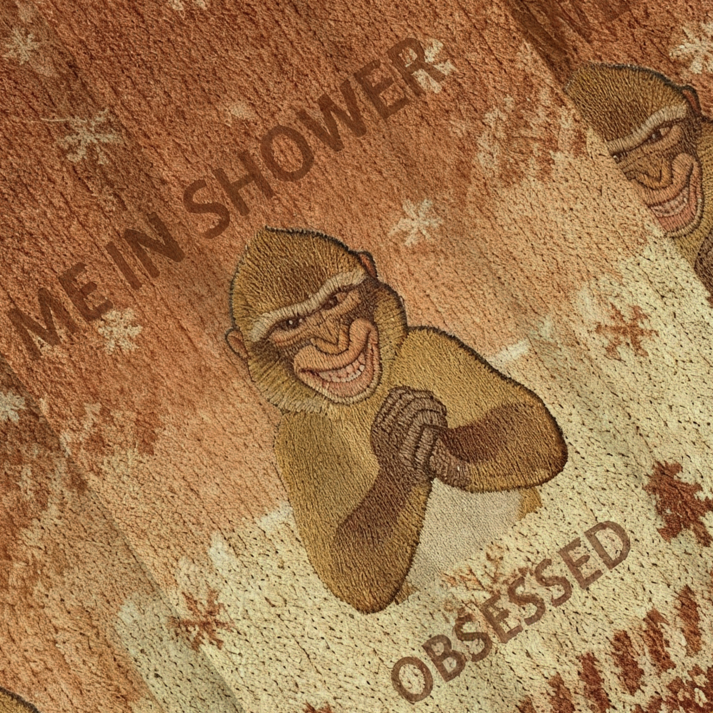 Me In Shower Obsessed Monkey Christmas Ugly Sweatshirt