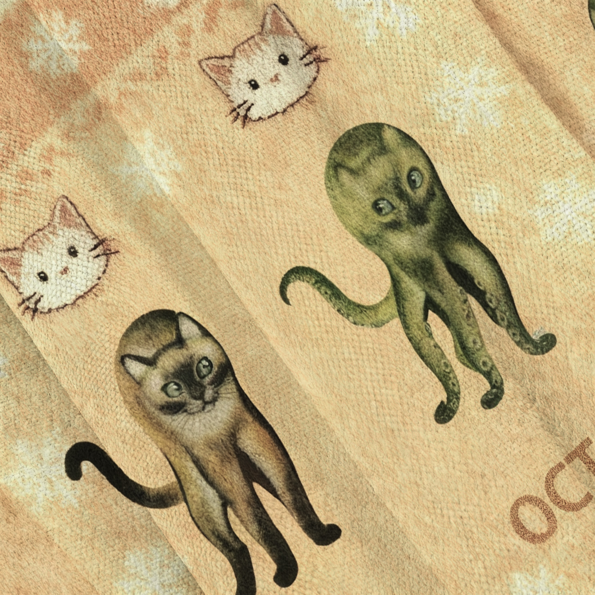 Puss And Octopus Hybrid Meme Christmas Ugly Sweatshirt