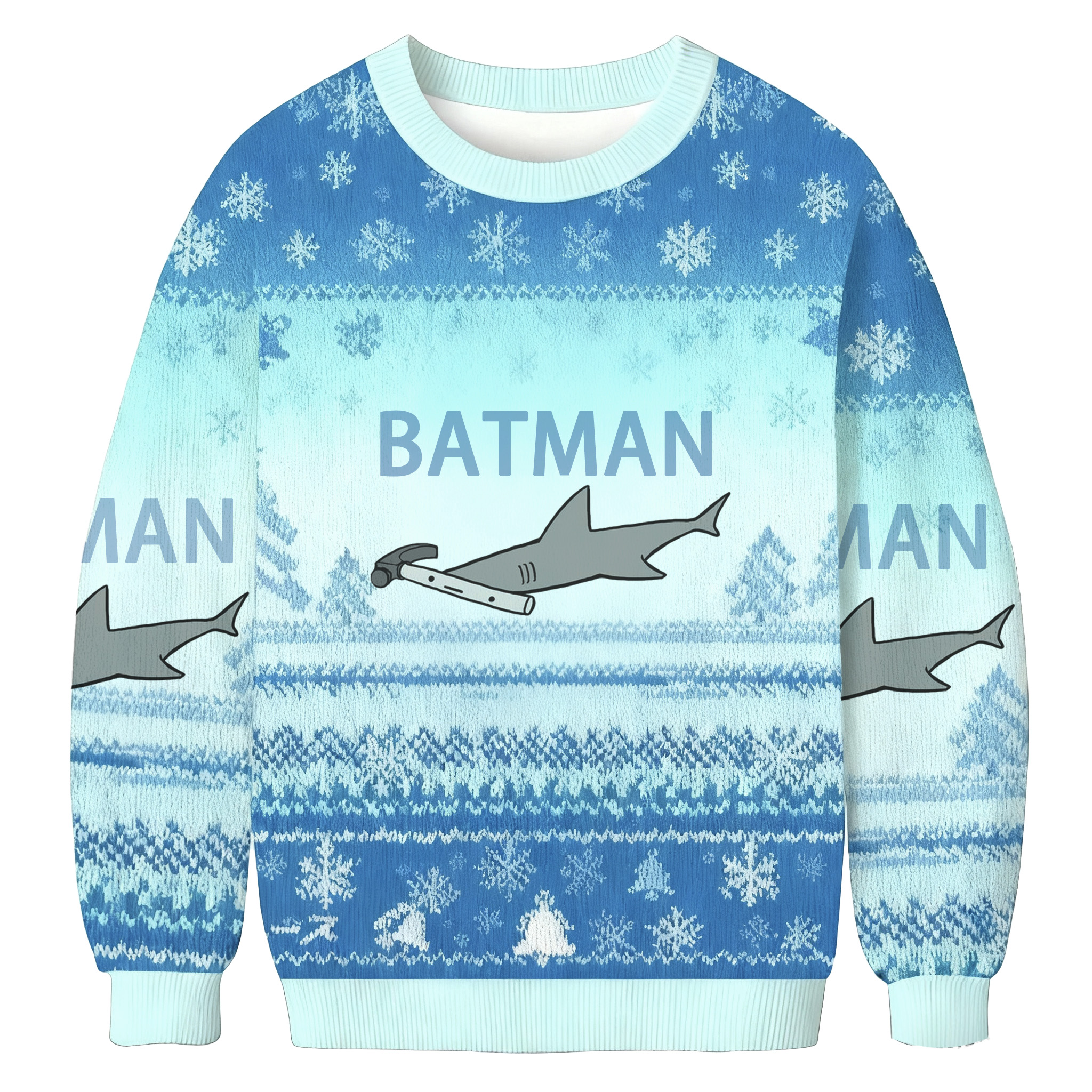 Hammer Batman Meme Christmas Ugly Sweatshirt