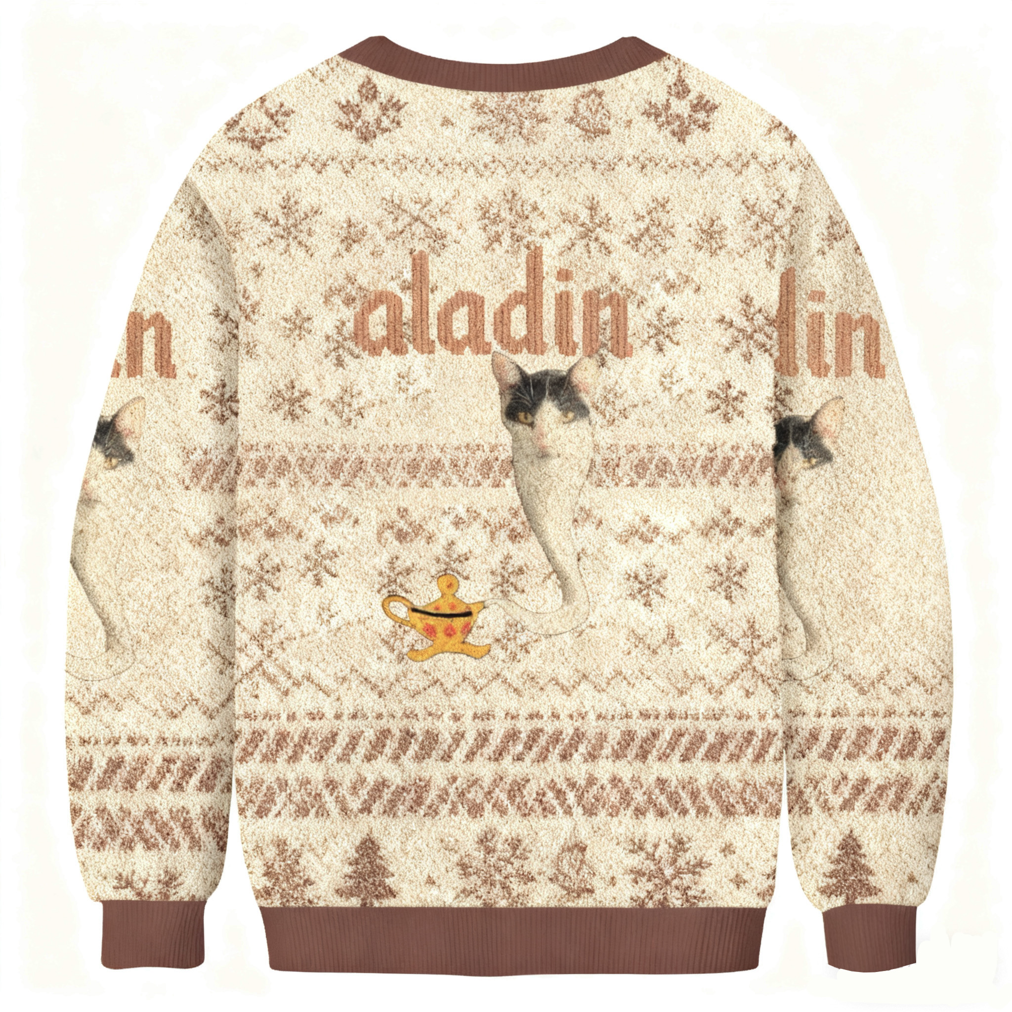 Aladin Cat Meme Christmas Ugly Sweatshirt