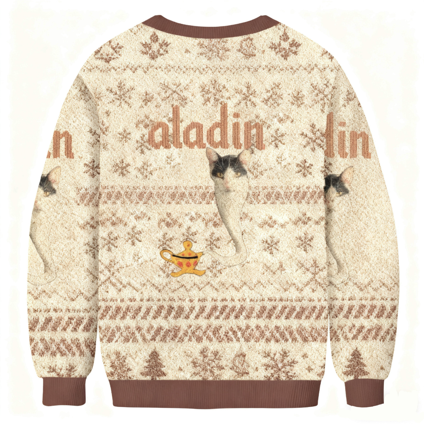 Aladin Cat Meme Christmas Ugly Sweatshirt