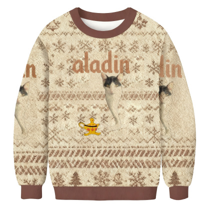 Aladin Cat Meme Christmas Ugly Sweatshirt