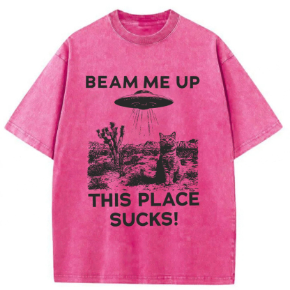 Tokyoviva Cats That Escaped From Earth Washed T-shirt