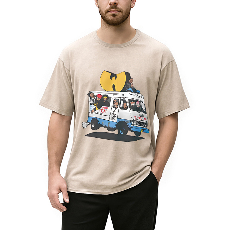 Wu Tang Retro Hip Hop Washed T-Shirt