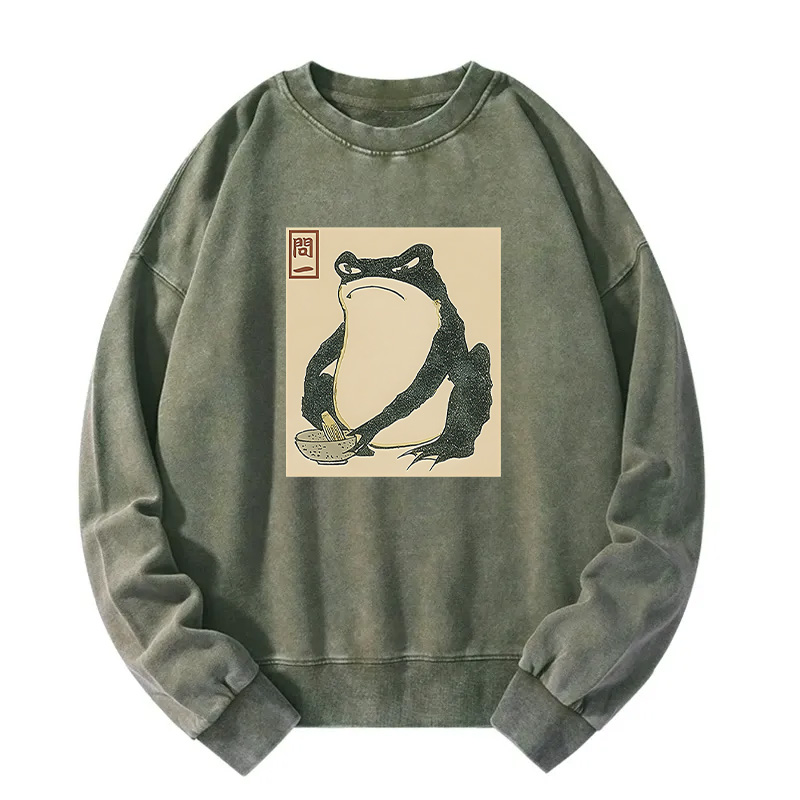 Matsumoto Hoji Japanese Frog Washed Sweatshirt