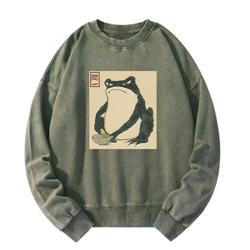 Matsumoto Hoji Japanese Frog Washed Sweatshirt