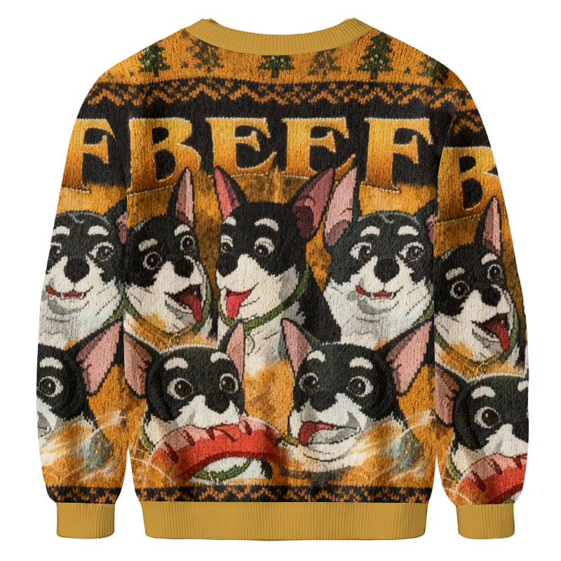 Baddiecat Beef Dispatch Game Christmas Ugly Sweatshirt