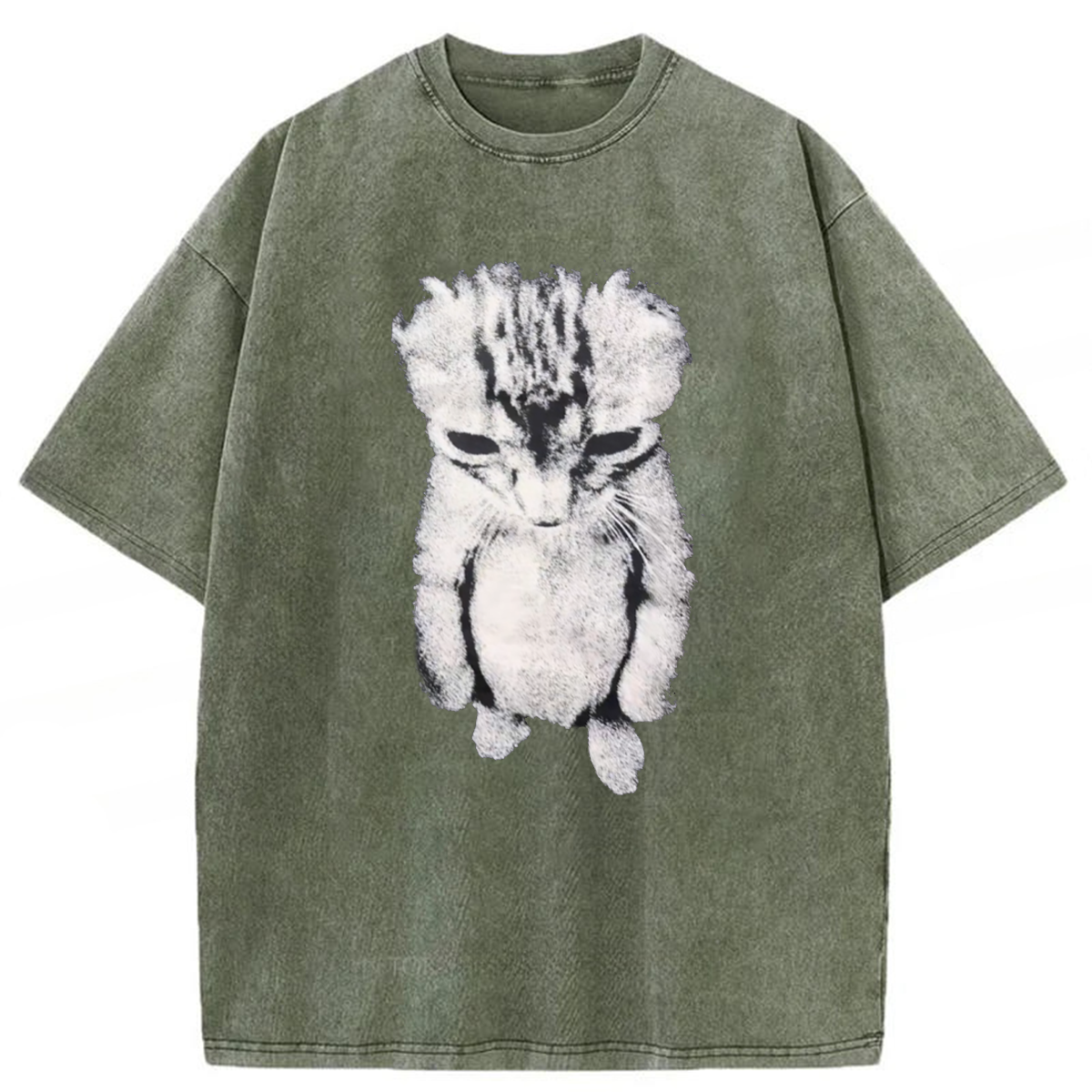 Tokyoviva Sad Crying Cat Meme Washed T-shirt