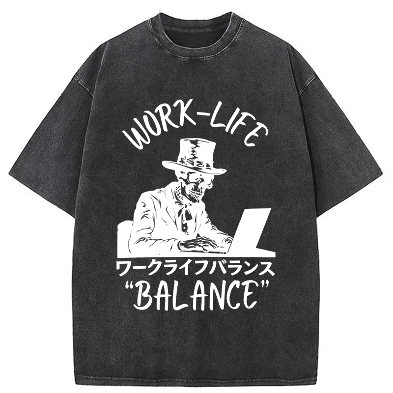 Tokyoviva Work-life Balance Washed T-shirt