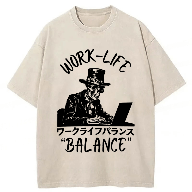 Tokyoviva Work-life Balance Washed T-shirt