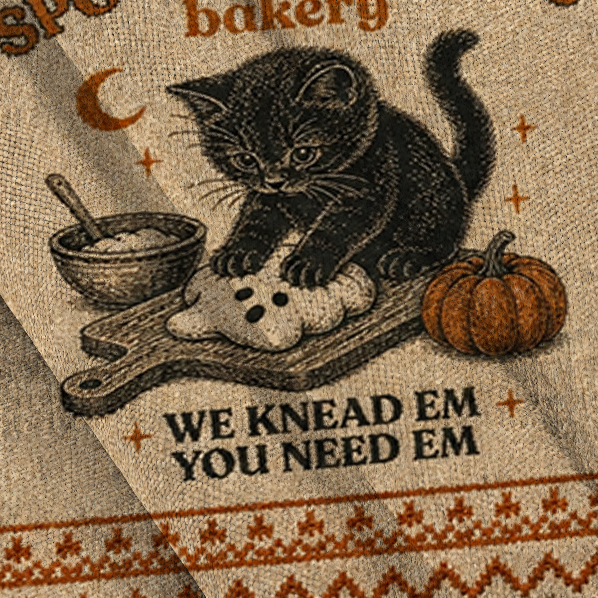 Baddiecat Halloween Baking Pumpkin Ugly Sweatshirt