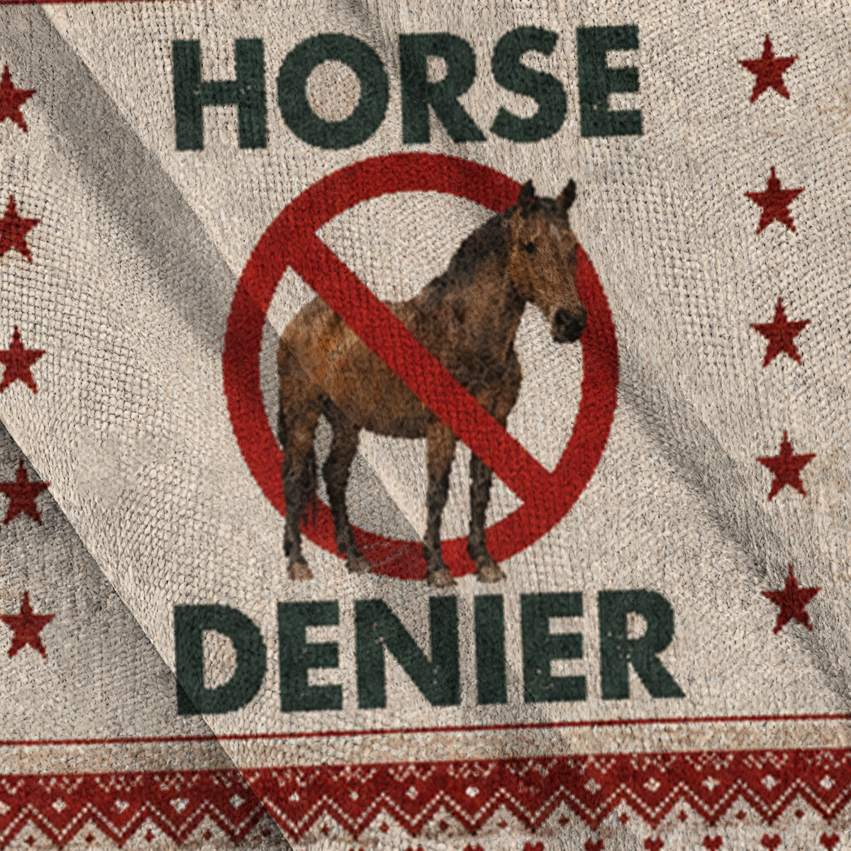 Baddiecat Horse Denier Conspiracy Theory Ugly Sweatshirt