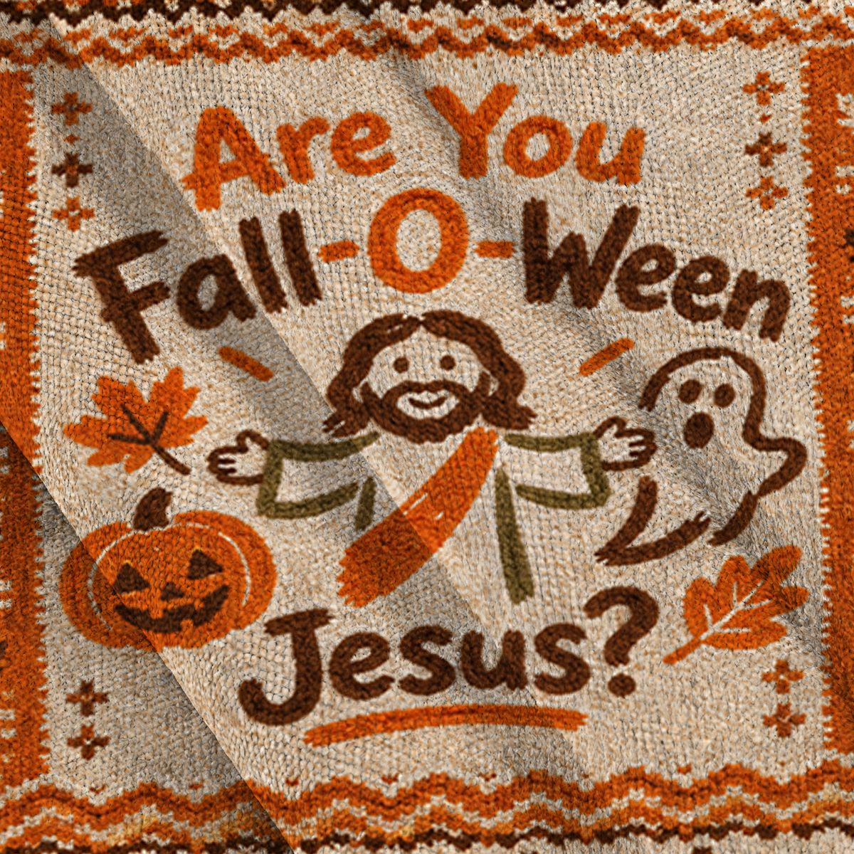Baddiecat Are You Fall-O-Ween Jesus Ugly Sweatshirt