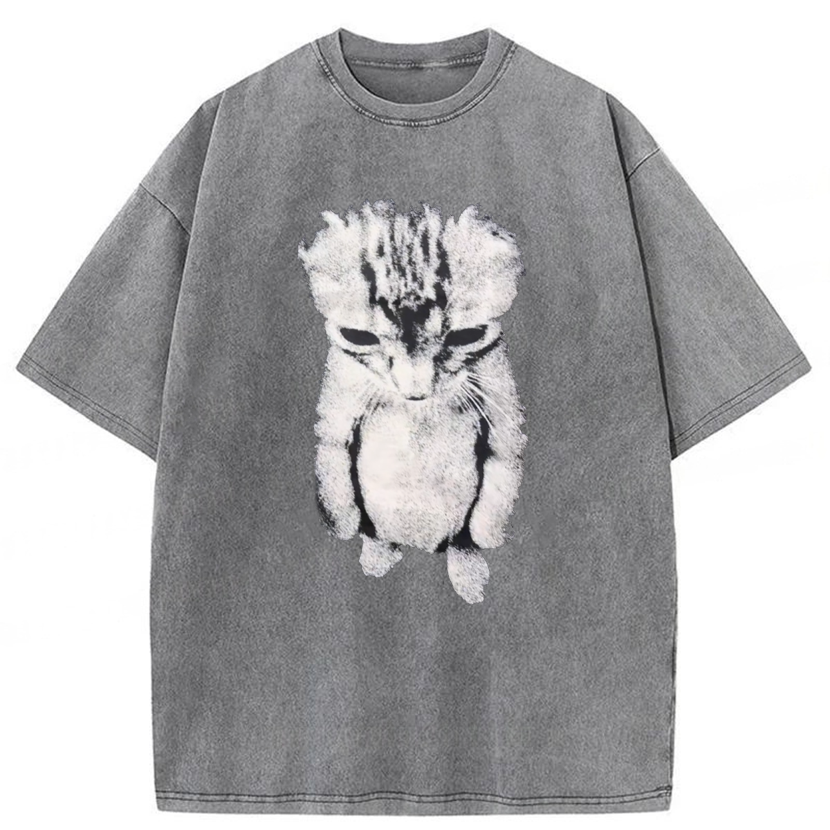 Tokyoviva Sad Crying Cat Meme Washed T-shirt