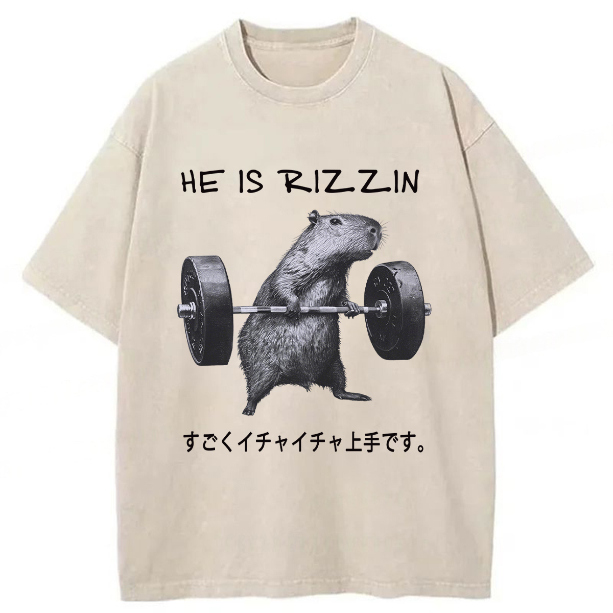 Tokyoviva Charming Capybara Washed T-shirt