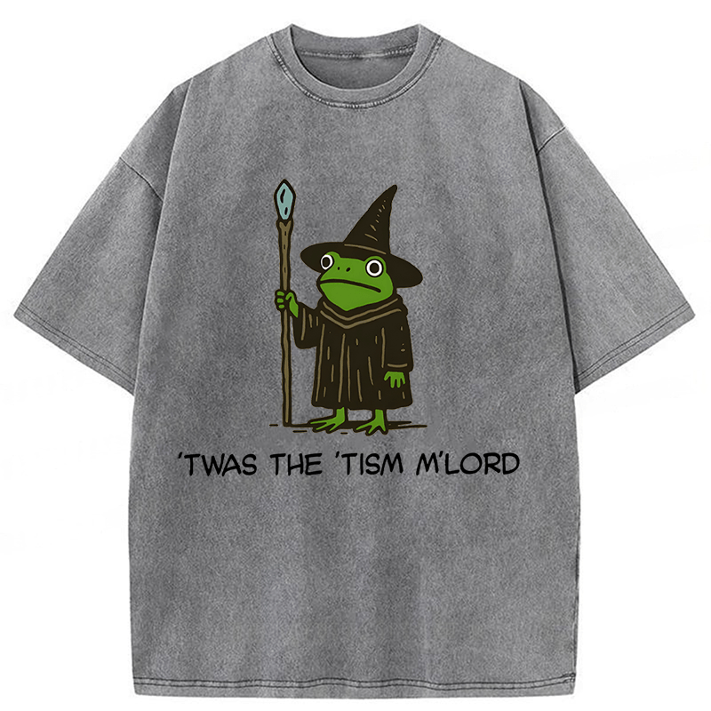 Tokyoviva Twas The Tism Frog Wizard Washed T-shirt