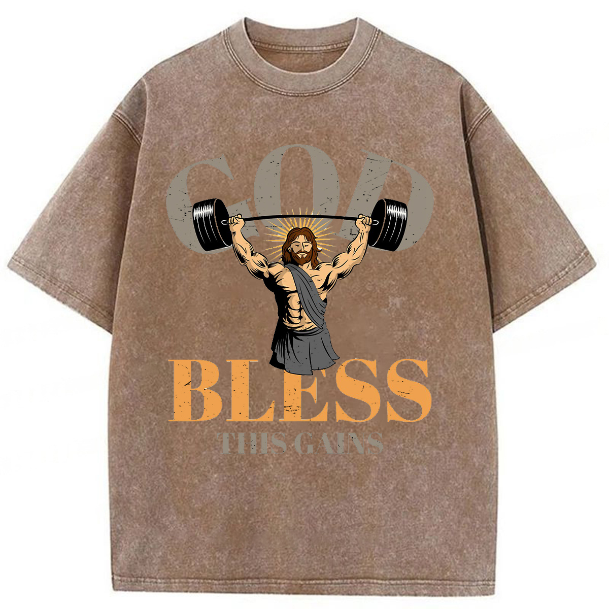 Tokyoviva God Bless These Gains Washed T-shirt