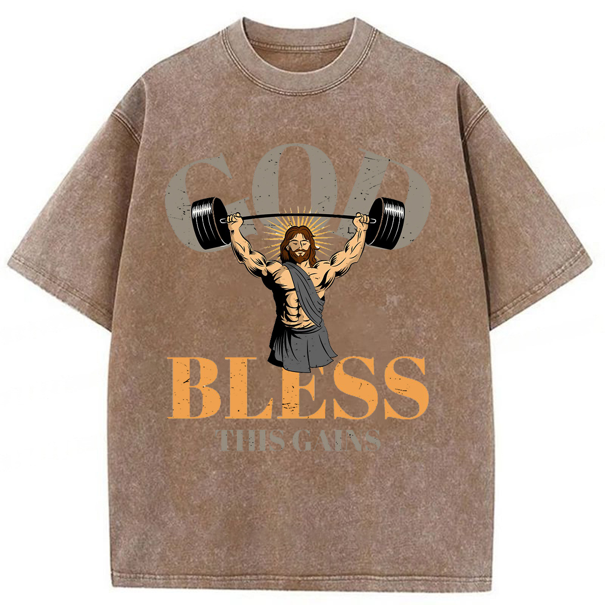 Tokyoviva God Bless These Gains Washed T-shirt