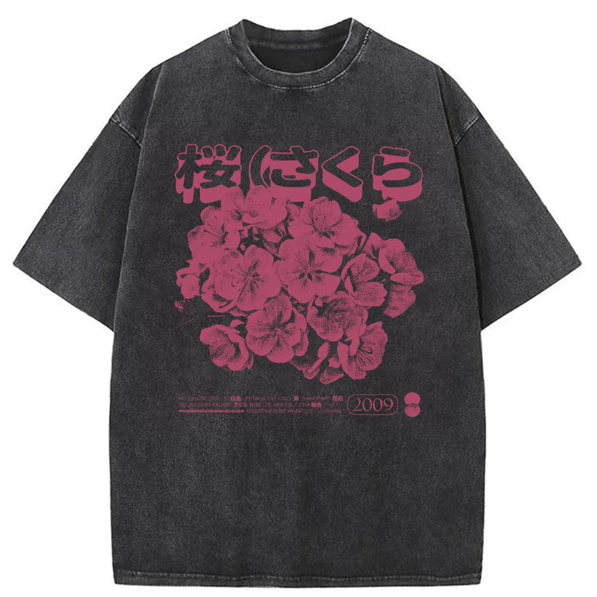 Tokyoviva Japanese Cherry Blossom Washed T-shirt